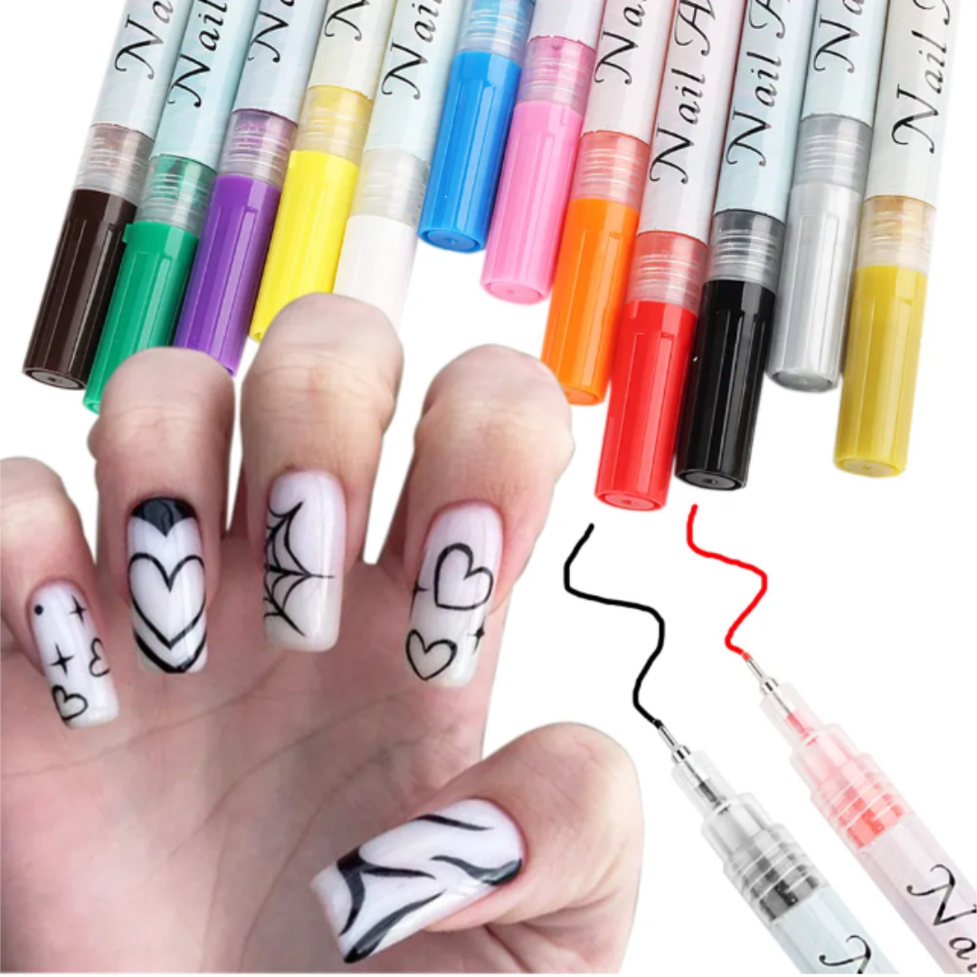 juego de bolígrafos para pintura de uñas